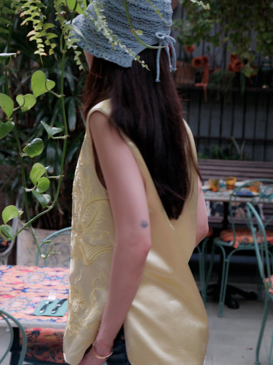 Traditional Chinese Embroidered Vest back detail