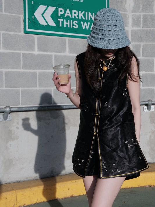 luxurious satin-silk blend set