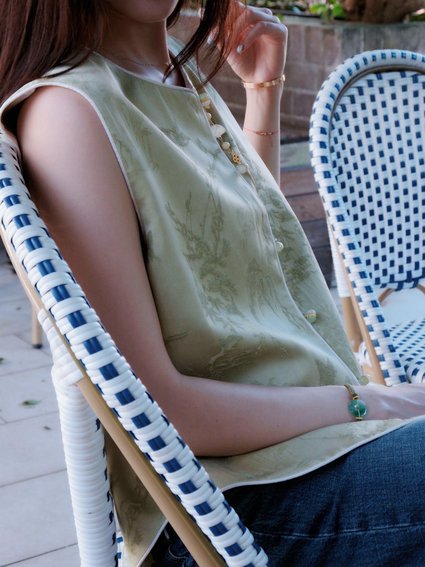 Whisper of Jade - Mint Green Vest (玉风新翠)